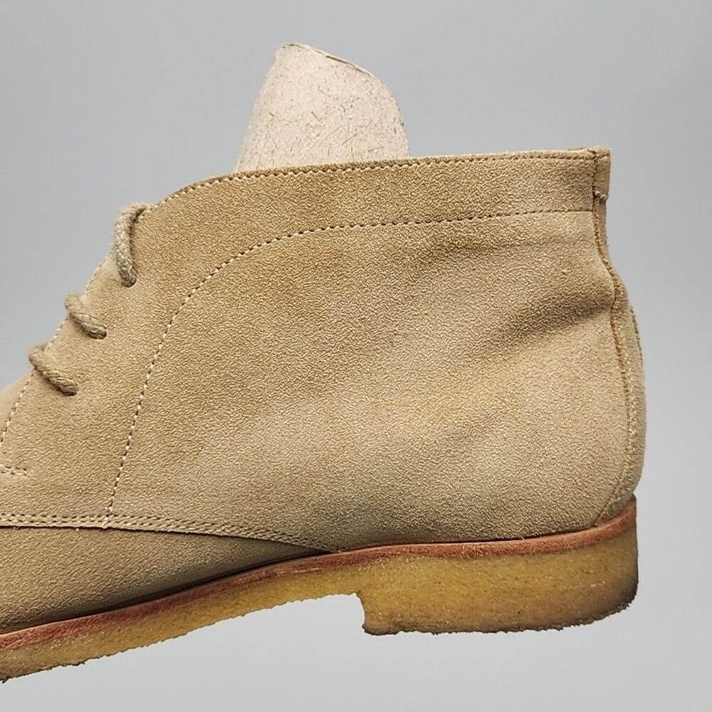 Johnston & Murphy Ankle Boot Chukka Tan Suede Lace-Up Women Size 9 Gum Sole Shoe - Picture 4 of 12